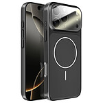 Avizar Coque MagSafe pour iPhone 16 Pro Max Rigide avec Verre Protection Caméra Noir