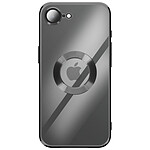 Avizar Coque pour iPhone 17e avec Contour Chromé en Silicone Souple Noir