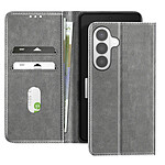 Avizar Étui Portefeuille pour Galaxy S26 Série Chesterfield Grainé Fonction Stand Gris