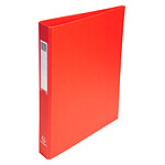 EXACOMPTA Classeur PP 4 anneaux 25mm sur 3ème/c. Rouge
