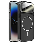 Avizar Coque pour iPhone 14 Pro Max Compatible MagSafe Finition AG Glass Mate Noir