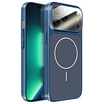 Avizar Coque pour iPhone 13 Pro Max Compatible MagSafe Finition AG Glass Mate Bleu nuit
