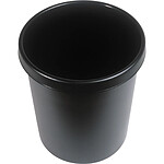 HELIT Corbeille à papier Plastique Ronde 35 cm 30 litres Noir