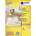 AVERY Etiquettes multi usages 52,5 x 21,2 mm sans bord blanche 5600 sur 100 F A4 AVERY Etiquettes multi usages 52,5 x 21,2 mm sans bord blanche 5600 sur 100 F A4