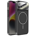 Avizar Coque pour iPhone 14 Compatible MagSafe Finition AG Glass Mate Noir