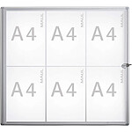 MAUL Vitrine MAULextraslim 6 x A4 Aluminium