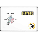 BI-OFFICE Tableau Blanc 'Maya' 60 x 45 cm Emaillé Intensif Cadre Alu et Plumier