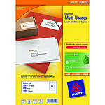 AVERY Boite de1600 étiquettes blanches multi usages 105x37mm pour laser. jet d'encre et copieur AVERY Boite de1600 étiquettes blanches multi usages 105x37mm pour laser. jet d'encre et copieur