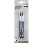 SIGEL Set de 2 marqueurs craies liquide effaçable ARTVERUM Pte ogive 1-2 mm Blanc SIGEL Set de 2 marqueurs craies liquide effaçable ARTVERUM Pte ogive 1-2 mm Blanc