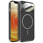 Avizar Coque pour iPhone 12 Compatible MagSafe Finition AG Glass Mate Noir