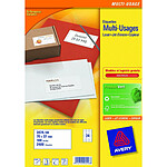 AVERY Boite de 2400 étiquettes blanches multi usages 70x37mm pour laser jet d'encre et copieur AVERY Boite de 2400 étiquettes blanches multi usages 70x37mm pour laser jet d'encre et copieur