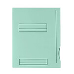 FAST Lot de 50 Sous Dossiers 2 Rabats A4 Kraft 180g A4 VERT PASTEL