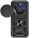 Mayaxess Coque pour Honor Magic 8 Lite avec Cache Caméra Coulissante et Bague Magnétique Noir