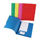 FAST Lot de 50 Sous Dossiers 2 Rabats A4 Kraft 180g A4 COULEURS VIVES ASSORTIES