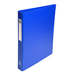 EXACOMPTA Classeur PP 4 anneaux 25mm sur 3ème/c. BLEU