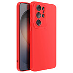 Avizar Coque pour Galaxy S26 Ultra en Silicone Souple avec Renfort Bloc Caméra Rouge