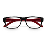 HAMA Paire de lunettes, plastique recyclé, noir/rouge, + 2,5 dtp