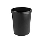 HELIT Corbeille à papier en plastique, rond, 45 litres, bleu
