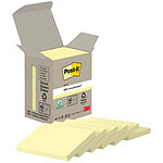 POST-IT Pack 6 Bloc-note adhésif Recycling 38 x 51 mm Jaune