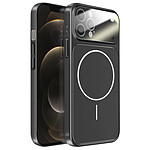 Avizar Coque pour iPhone 12 Pro Max Compatible MagSafe Finition AG Glass Mate Noir