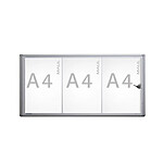 MAUL Vitrine MAULextraslim 3 x A4 Aluminium