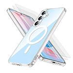 Evetane Coque Samsung Galaxy S24 FE Compatible Magsafe + 2 Vitres Protection Ecran