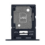 Clappio Tiroir de Remplacement Dual Nano SIM ou microSD pour Galaxy A15 4G Noir