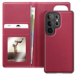 Mayaxess Étui Portefeuille 2 en 1 pour Galaxy S26 Ultra avec Coque Détachable Rouge