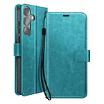 Mayaxess Étui Portefeuille pour Galaxy S26 Plus avec Dragonne et Fonction Stand Turquoise