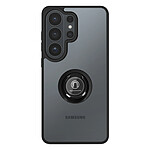 Avizar Coque pour Galaxy S26 Ultra avec Anneau Magnétique Rotatif et Finition Givrée Noir transparent
