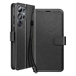 Mayaxess Étui Portefeuille pour Galaxy S26 Ultra avec Dragonne et Fonction Stand Noir
