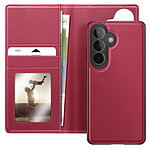 Mayaxess Étui Portefeuille 2 en 1 pour Galaxy S26 avec Coque Détachable Rouge