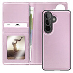 Mayaxess Étui Portefeuille 2 en 1 pour Galaxy S26 avec Coque Détachable Rose champagne