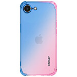 Enkay Protection Translucide pour iPhone 17e Coque Bumper en Silicone Dégradé Bleu / Rose