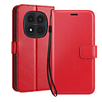 Mayaxess Étui Portefeuille pour Redmi Note 15 Pro 4G avec Dragonne et Fonction Stand Rouge
