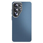 Avizar Coque pour Galaxy S26 Ultra Effet Aramide Compatible Qi2 / MagSafe / PixelSnap Bleu