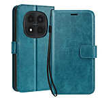 Mayaxess Étui Portefeuille pour Redmi Note 15 Pro 4G avec Dragonne et Fonction Stand Turquoise