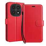 Mayaxess Étui Portefeuille pour Redmi Note 15 5G / 4G avec Dragonne et Fonction Stand Rouge