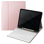 Avizar Étui Clavier QWERTY pour iPad Air 13 M4 2026 Détachable avec Support Rose champagne
