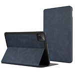 Avizar Étui Folio pour Xiaomi Pad 8 / Pad 8 Pro Effet Cuir avec Support Intégré Bleu nuit