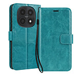 Mayaxess Étui Portefeuille pour Redmi Note 15 5G / 4G avec Dragonne et Fonction Stand Turquoise