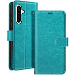 Mayaxess Étui Portefeuille pour Galaxy A37 avec Dragonne et Fonction Stand Turquoise