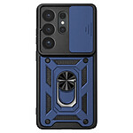 Avizar Coque pour Galaxy S26 Ultra avec Bague Support et Cache Caméra Coulissant Bleu nuit