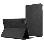 Avizar Étui Folio pour Xiaomi Pad 8 / Pad 8 Pro Effet Cuir avec Support Intégré Noir