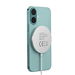 Mayaxess Chargeur Magsafe Magnétique 15W pour iPhone 16 / 16 Plus / 16 Pro / 16 Pro Max / 16e Blanc