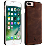 akashi Coque iPhone 8+, 7+, 6+, 6S+ Protection Rigide Cuir Véritable Akashi Marron