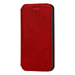 Akashi Étui pour iPhone 12 Mini Cuir Véritable Porte-Carte Support Stand Rouge Akashi Étui pour iPhone 12 Mini Cuir Véritable Porte-Carte Support Stand Rouge