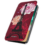 akashi Housse iPhone X / XS Etui Portefeuille Fleurs de Lotus Clapet Folio Rouge Akashi akashi Housse iPhone X / XS Etui Portefeuille Fleurs de Lotus Clapet Folio Rouge Akashi