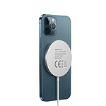 Mayaxess Chargeur pour iPhone 15 Pro Max Magsafe Magnétique 15W Blanc