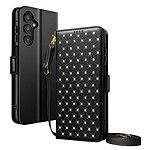 Avizar Étui pour Galaxy A16 / A26 / A17 Anti-RFID avec Bandoulière et Dragonne Noir